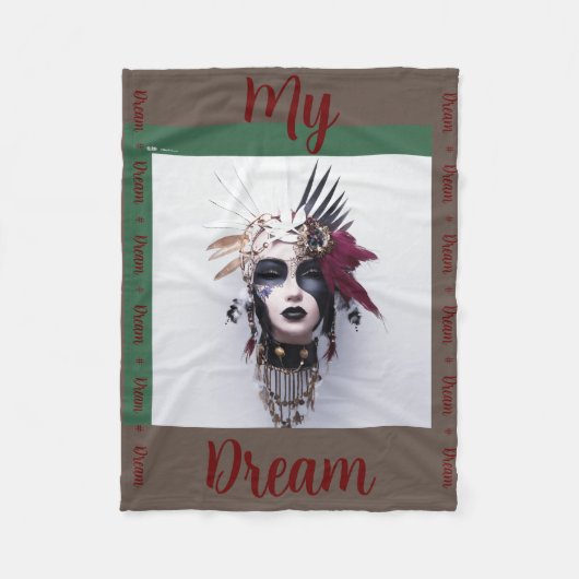 ゴシックインディアンヘアドレ芸術：強さパワー，30x40- フリースブランケット (正面)