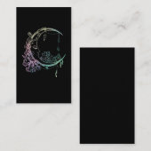 ゴシックウィッカクレセントパステルゴシックムーン 名刺 (正面/裏面)