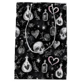 ゴシックウィッチクラフトラブポーションスカルハート ミディアムペーパーバッグ (裏面)