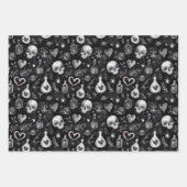 ゴシックウィッチクラフトラブポーションスカルハート ラッピングペーパーシート (正面3)