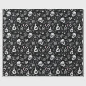 ゴシックウィッチクラフトラブポーションスカルハート ラッピングペーパー (フラット)