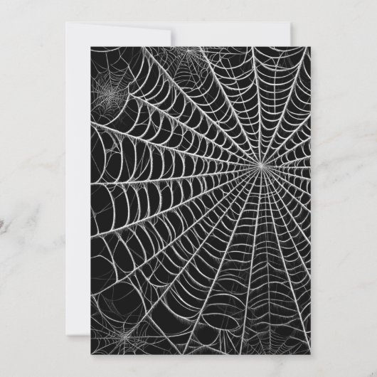 ゴシックウィッチストライプのレッグ白黒ハロウィーン 招待状 (裏面)