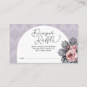 ゴシックウィッチハロウィーンベビーシャワーおむつラッフル エンクロージャーカード (正面)