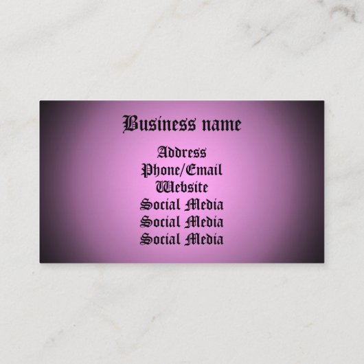 ゴシックウィングスカル不気味なシック 名刺 (裏面)