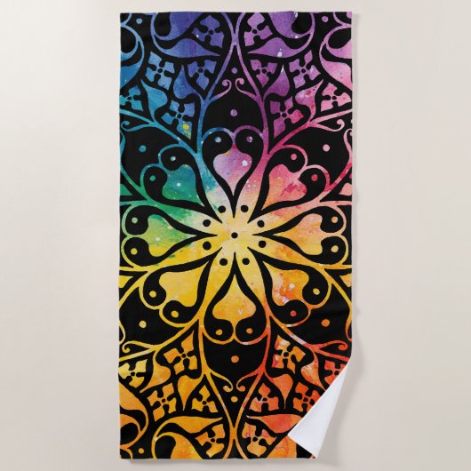 ゴシックウィンドレインボープライド ビーチタオル (正面)