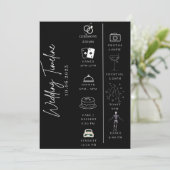 ゴシックウェディングのタイムライン＆詳細 招待状 (スタンド正面)