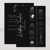 ゴシックウェディングのタイムライン＆詳細 招待状 (正面/裏面)