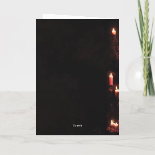 ゴシックウェディングアニバーサリーカード - あなた自身のテキストを追加してください! サンキューカード (裏面)