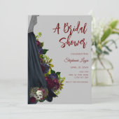 ゴシックウェディングドレス ブライダルシャワー招待状 招待状 (スタンド正面)