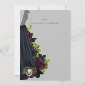 ゴシックウェディングドレス ブライダルシャワー招待状 招待状 (裏面)