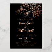 ゴシックウェディングフォト 箔招待状 (裏面)