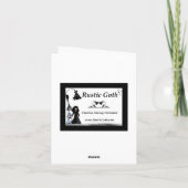 ゴシックウェディング日付カードを保存 案内状 (裏面)