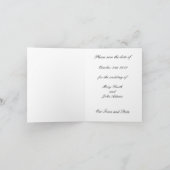 ゴシックウェディング日付カードを保存 案内状 (内部)