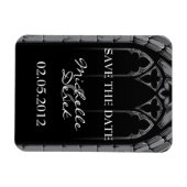 ゴシックウェディング日付磁石を保存 マグネット (横)