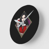 ゴシックエイリアン魔女 ラウンド壁時計 (傾斜)