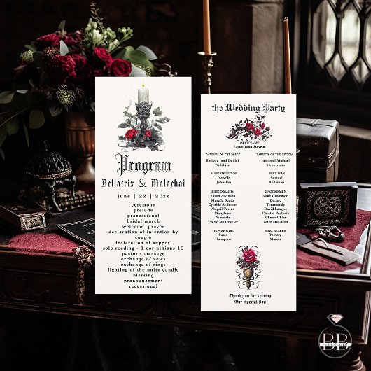 ゴシックエレガントキャンドルズティッククリムゾンさくらんぼバラ