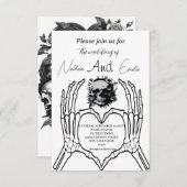 ゴシックエレガントスカル結婚式招待状 招待状 (正面/裏面)