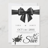 ゴシックエレガントセーブ・ザ・デート案内カード セーブザデート (正面)