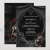ゴシックエレガントハロウィーン結婚式招待状 招待状 (正面/裏面)