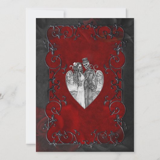 ゴシックエレガントハロウィーン結婚式招待状 招待状 (裏面)
