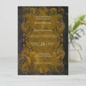 ゴシックエレガントハロウィーン結婚式招待状 招待状 (スタンド正面)