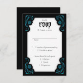 ゴシックエレガントバラ結婚ズ 出欠カード (正面/裏面)