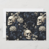 ゴシックエレガントフローラスカルダーク結婚ズ セーブザデート (裏面)