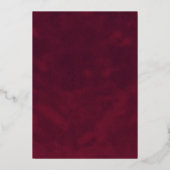 ゴシックエレガントフローラブラック&金ゴールドズ結婚ズ 箔招待状 (裏面)