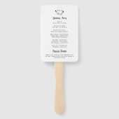 ゴシックエレガントフローラ棺結婚式 プログラム ハンドファン (裏面)