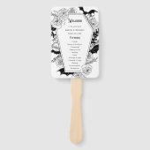 ゴシックエレガントフローラ棺結婚式 プログラム ハンドファン (正面)