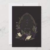 ゴシックエレガントフローラ紫結婚紫 招待状 (裏面)