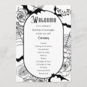 ゴシックエレガントフローラ結婚式 プログラム (正面)