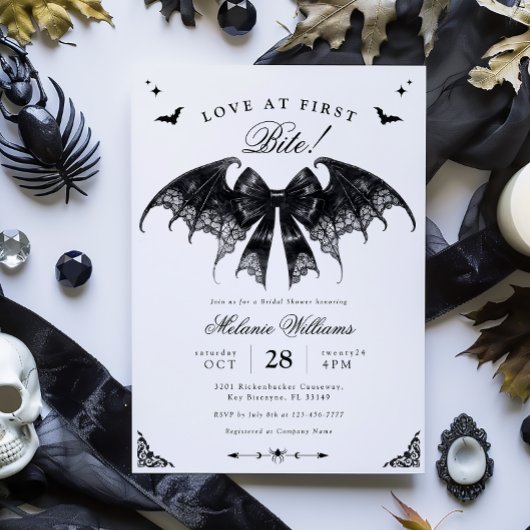 ゴシックエレガントブライダルシャワー 招待状