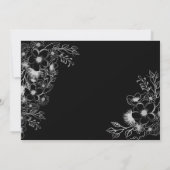 ゴシックエレガントレッドフローラ結婚ズ セーブザデート (裏面)