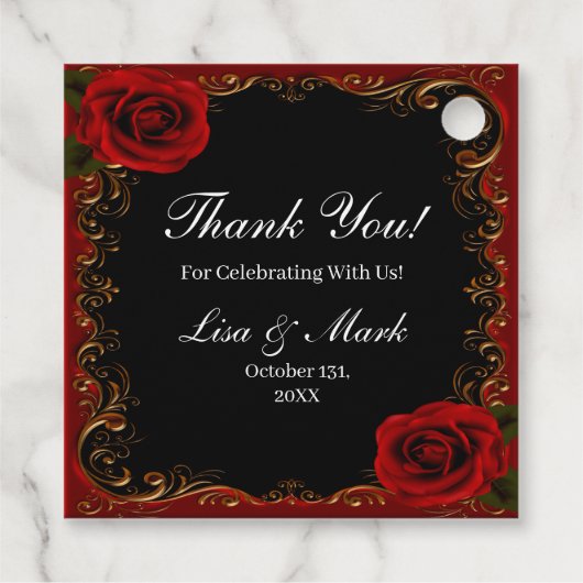 ゴシックエレガントレッドローゼス フェイバータグ (裏面)