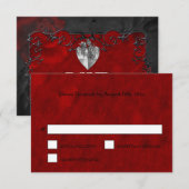 ゴシックエレガント型ハロウィーン結婚式RSVPカード 出欠カード (正面/裏面)
