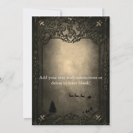 ゴシックエレガント式クリスマスパーティの招待状 招待状 (裏面)