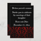 ゴシックエレガント結婚式招待状4.5インチx 6.25インチ 招待状 (正面/裏面)