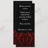 ゴシックエレガント結婚式招待状4 x 9.25インチ 招待状 (正面/裏面)