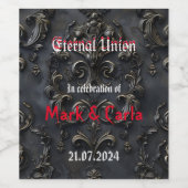 ゴシックエレガント装飾デザイン ワインラベル (シングルラベル)