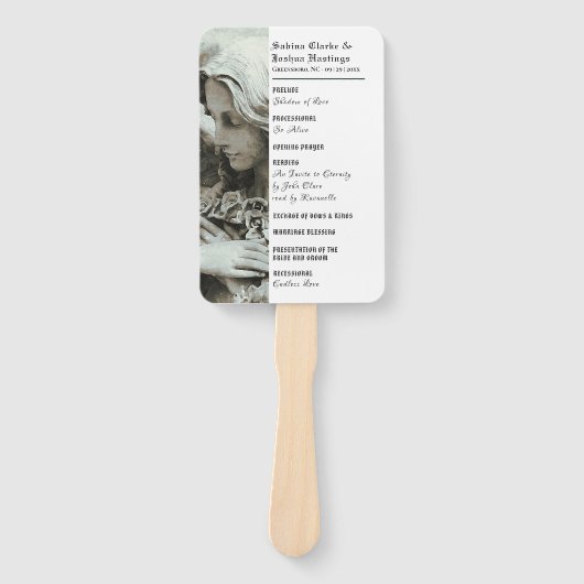 ゴシックエンジェルエレガントなウェディングプログラムファン ハンドファン (正面)