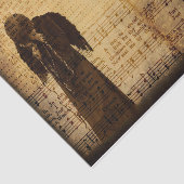 ゴシックエンジェルヴィンテージセピアシート音楽テクスチャ 薄葉紙 (詳細)