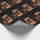 ゴシックオカルトゴシックホラーポートレート蛾ダークアート ラッピングペーパー (角)