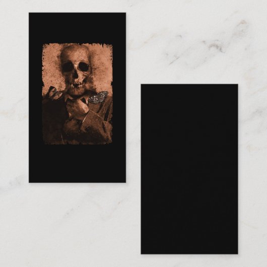 ゴシックオカルトゴシックホラーポートレート蛾ダークアート 名刺 (正面/裏面)