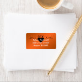 ゴシックオレンジ、ブラック差出人住所ラベル ラベル (インサイチュ)