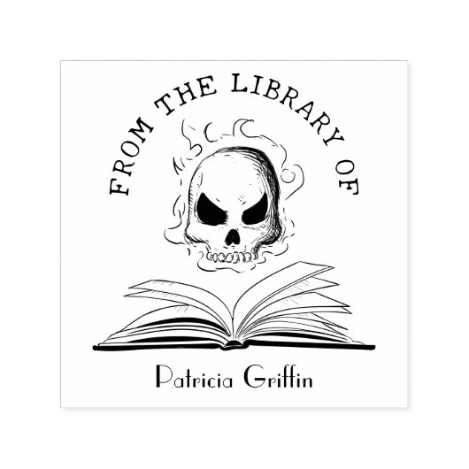 ゴシックカスタムスカル書 セルフインキングスタンプ (デザイン)