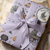 ゴシックカスタムパープルベビーキャリッジハロウィーン ラッピングペーパー