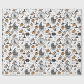 ゴシックカスタムベビーキャリッジハロウィーン ラッピングペーパー (フラット)