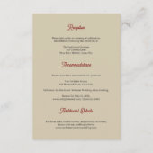 ゴシックカップルゾンビハロウィン結婚ズ エンクロージャーカード (裏面)