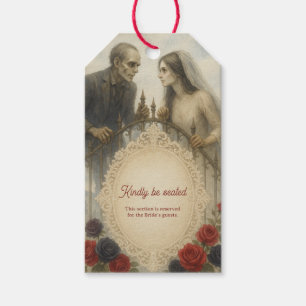 ゴシックカップルゾンビハロウィン結婚ズ ギフトタグ